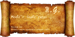 Moór Gyöngyi névjegykártya