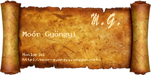 Moór Gyöngyi névjegykártya